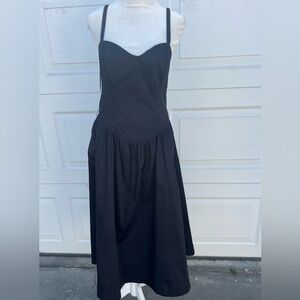 Women's Steve madden black fit and flare corset style dress 8